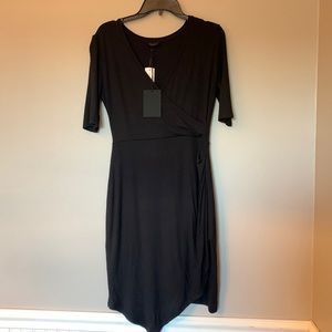Blaise ribbed Black dress: stretchy knit;NWT